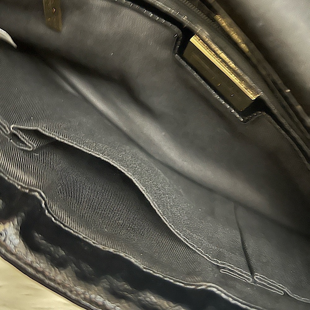 JOAN RIVERS - BLACK BROWN TAN CLASSICS COLLECTION CLUTCH - Picture 5 of 11